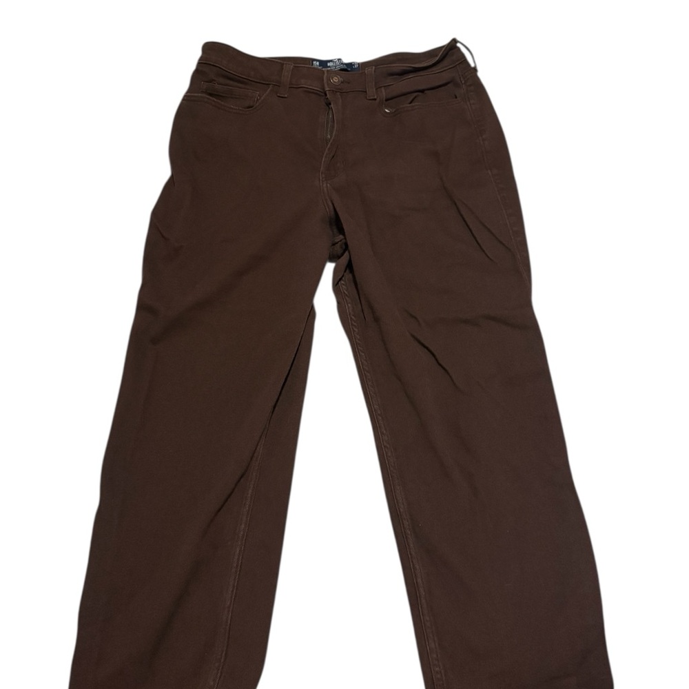 Hollister Ultra high rise vintage straight brown jeans